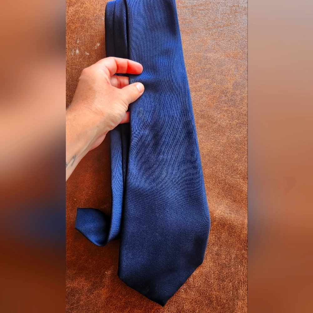Vintage Jean Claude Vidal Navy Tie